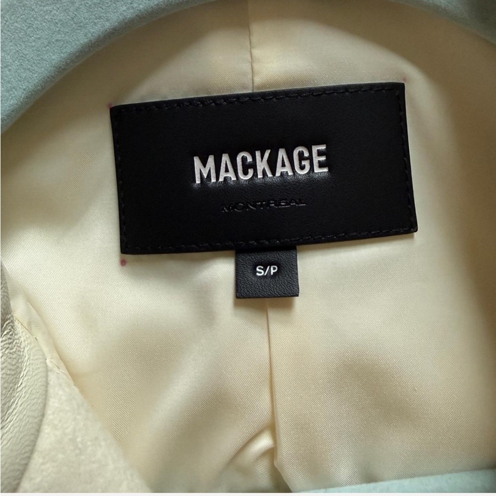 Mackage rose 2-in-1 double-face wool/leather jacket & long coat in cream - Picture 9 of 9